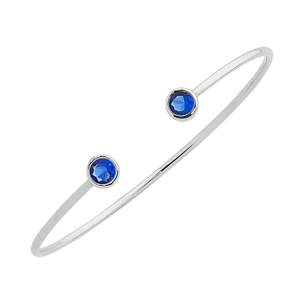 Sterling Silver Blue Nano Bangle