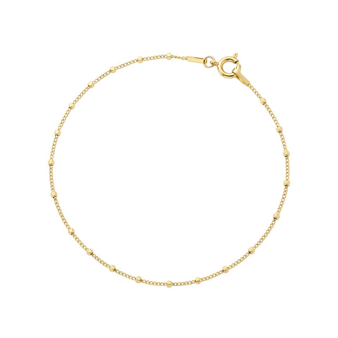 Gold Plated Mini-Cube Station Link Bracelet