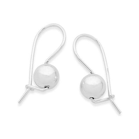 Sterling Silver Euro Ball Earrings