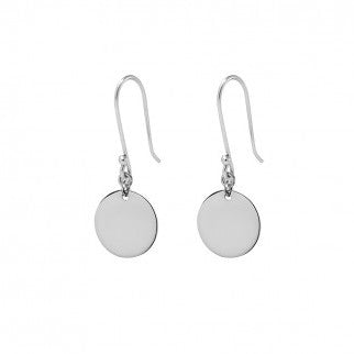 Sterling Silver Circle Drop Earrings