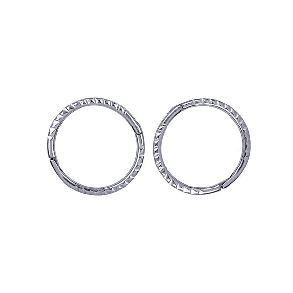 Sterling Silver Solid 8mm I.D. Twist Sleepers