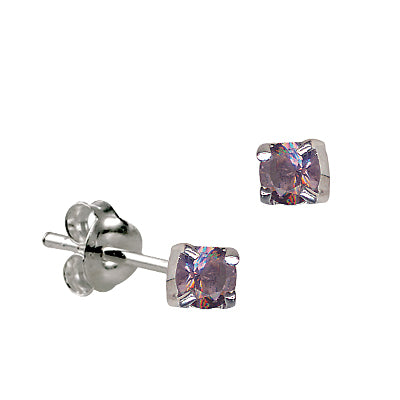 Sterling Silver June Birthstone Studs