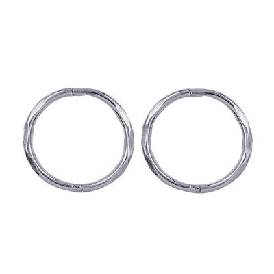 Sterling Silver Solid 12mm Facet Sleepers