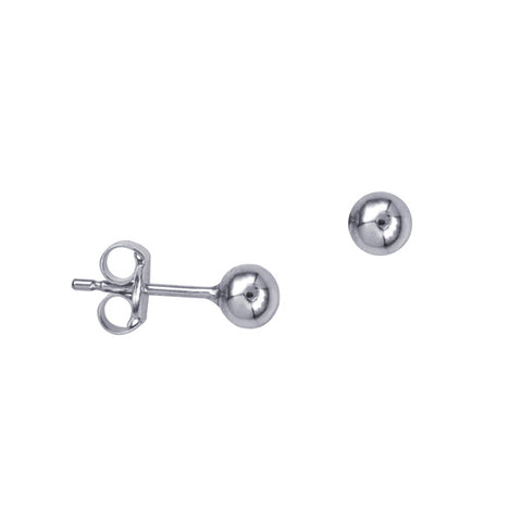 Sterling Silver 4mm Heavy Ball Studs