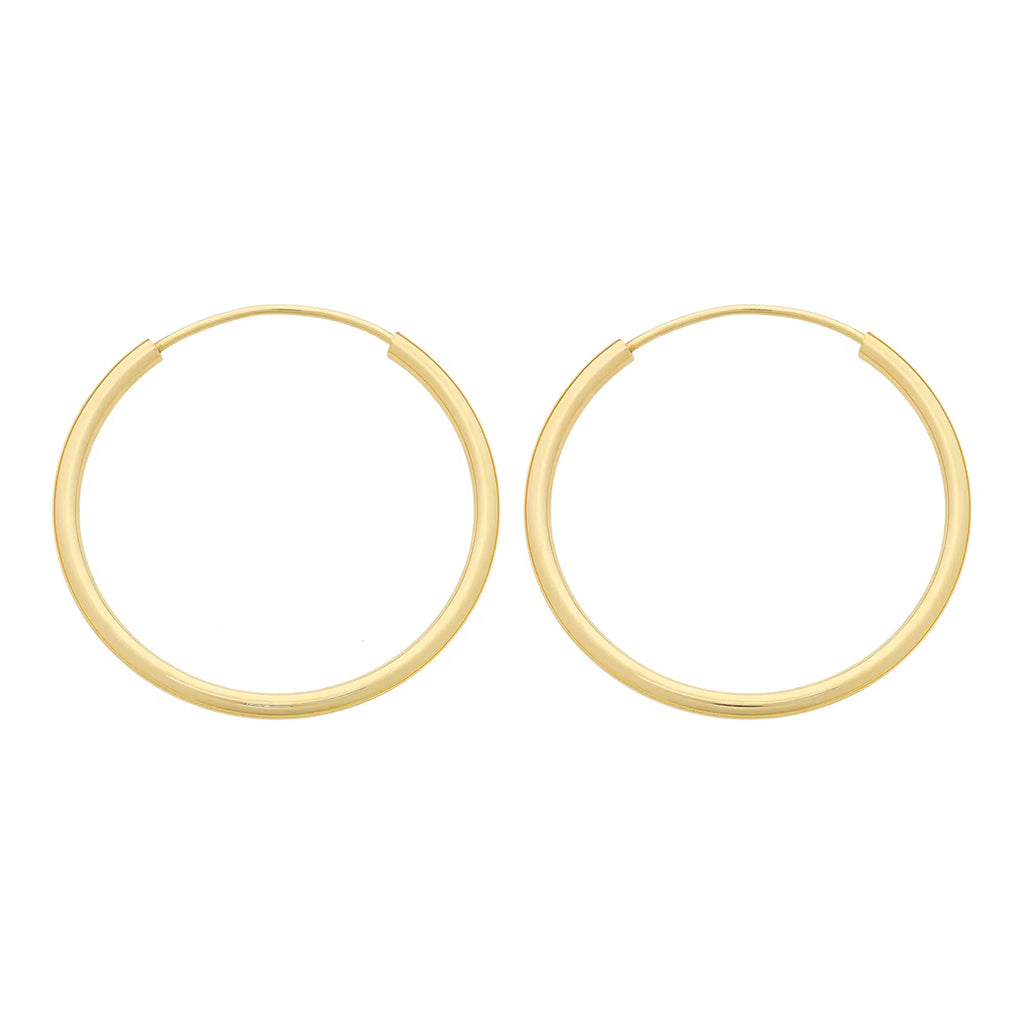 9ct Yellow Gold Silver Filled Small Hoops