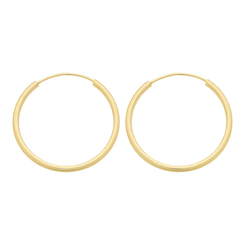 9ct Yellow Gold Silver Filled Small Hoops