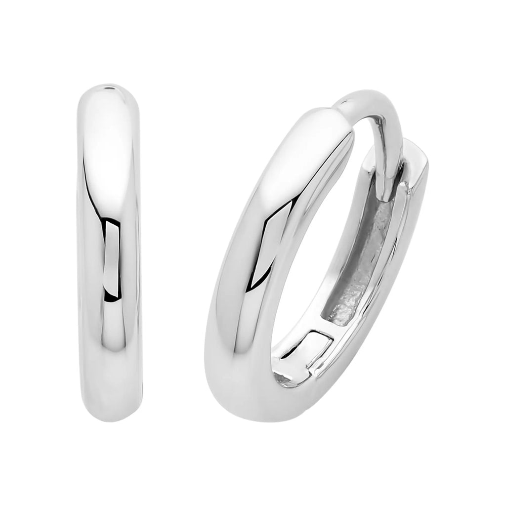 Sterling Silver Small Plain Huggies