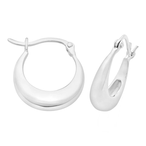 Sterling Silver Graduated Small Hoop Earrings