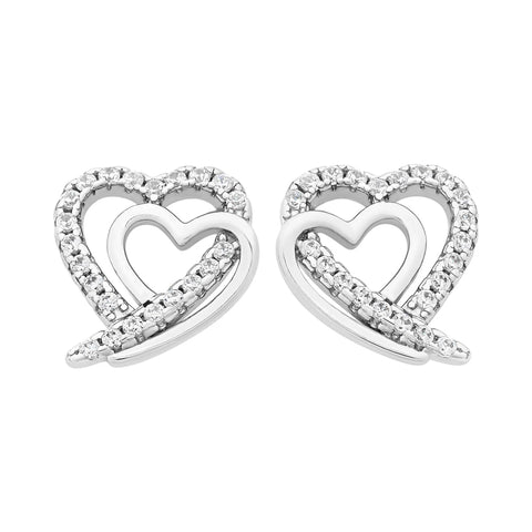 Sterling Silver Cubic Zirconia Stud Earrings