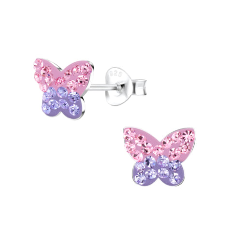 Sterling Silver Children’s Butterfly Stud Earrings