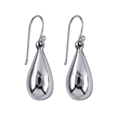 Sterling Silver Large Plain Teardrop Earwires