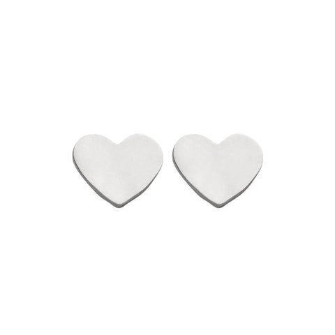Sterling Silver Heart Stud Earrings