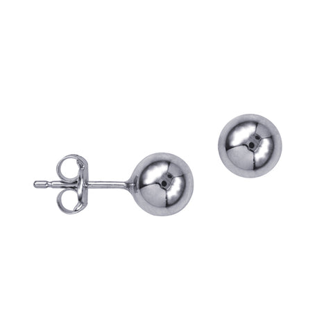 Sterling Silver 6mm Heavy Ball Studs