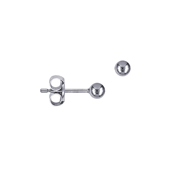 Sterling Silver 3mm Heavy Ball Studs