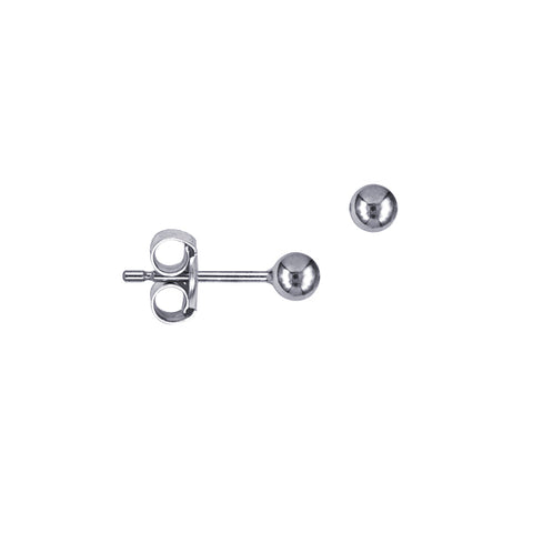 Sterling Silver 3mm Heavy Ball Studs
