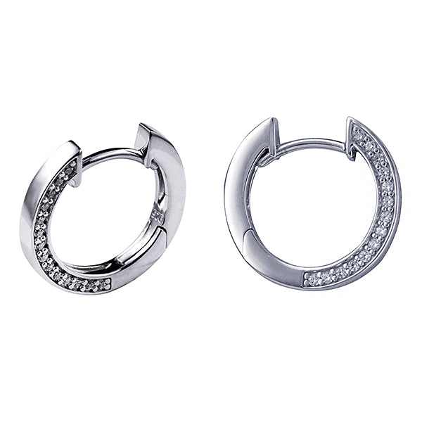 Sterling Silver CZ Set Huggies