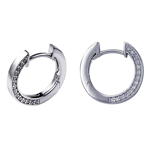 Sterling Silver CZ Set Huggies