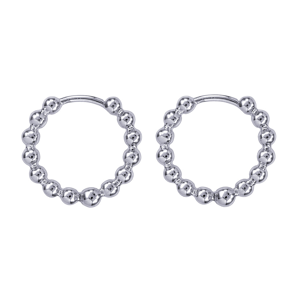 Sterling Silver Bubble Huggies