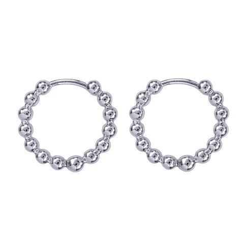 Sterling Silver Bubble Huggies