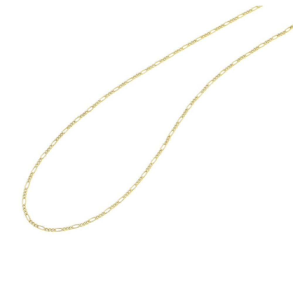 9ct Yellow Gold Silver Filled Figaro Chain