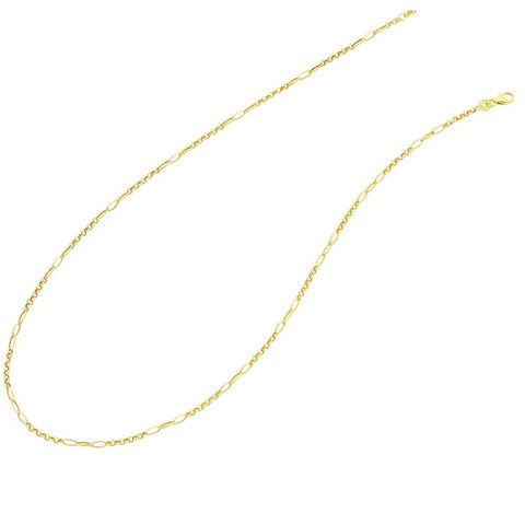 9ct Yellow Gold Silver Filled Multi Link Chain