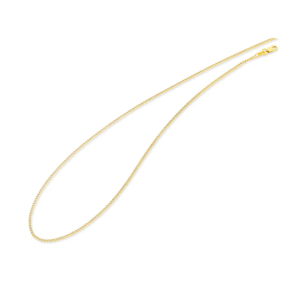 9ct Yellow Gold Silver Filled Curb Chain