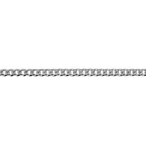 Sterling Silver 70cm Bevelled Diamond Cut Curb Chain