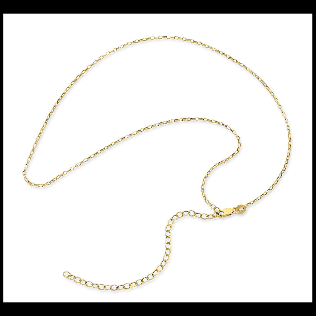 9ct Yellow Gold Silver Filled Chain 40cm