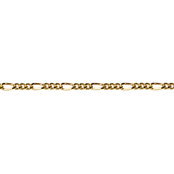 Diamond cut hot sale figaro chain