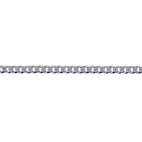 Sterling Silver Beveled Diamond Cut Cub Chain 70cm