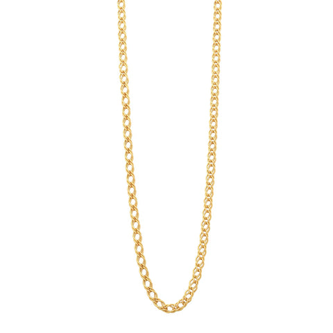 9ct Yellow Gold Silver Filled Double Curb Chain
