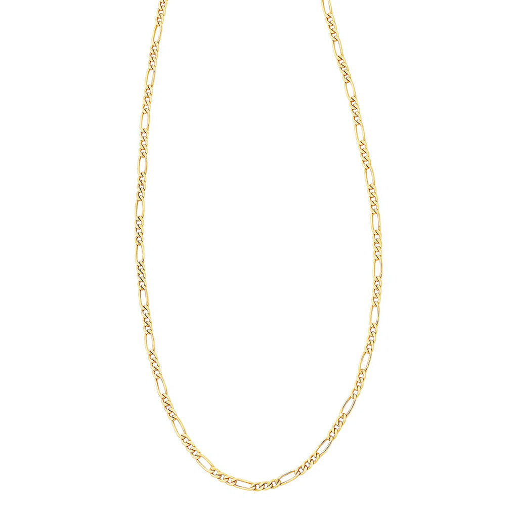 9ct Yellow Gold Silver Filled Figaro Chain 45cm