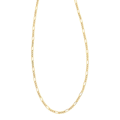 9ct Yellow Gold Silver Filled Figaro Chain 45cm