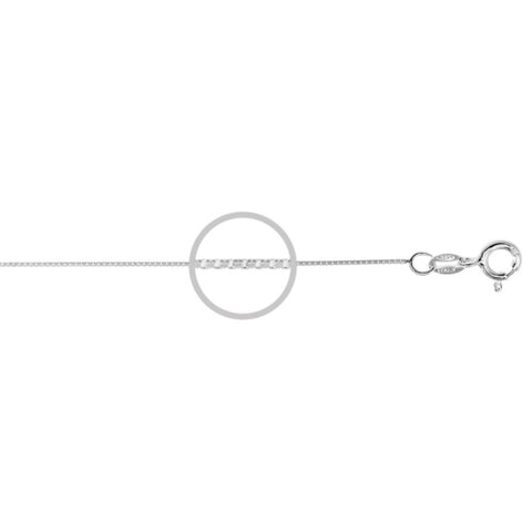 Sterling Silver Thin Box Chain 45cm