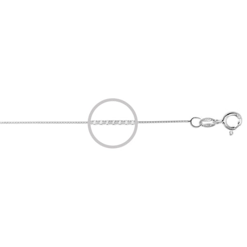 Sterling Silver Thin Box Chain 50cm