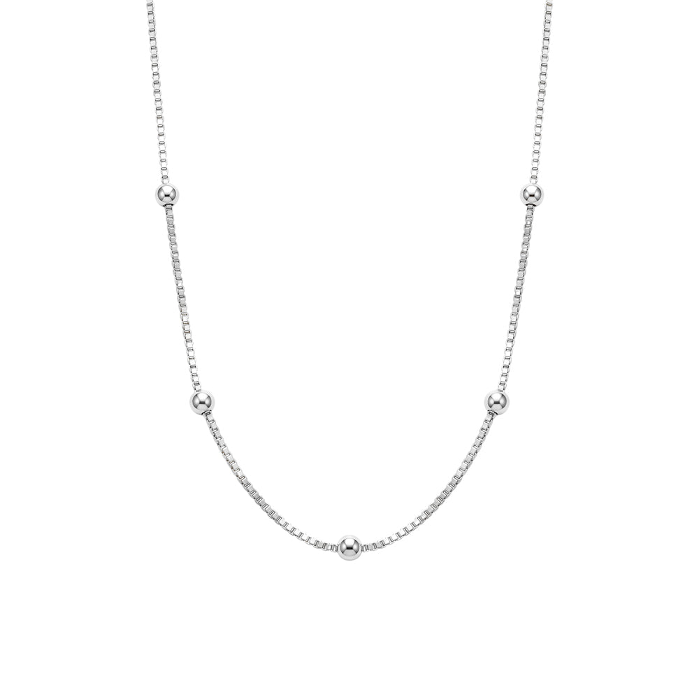 Sterling Silver Fine Box Satellite Chain