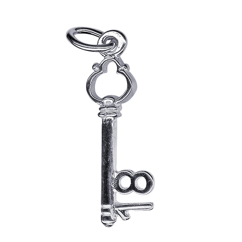 Sterling Silver 18th Key Charm Pendant