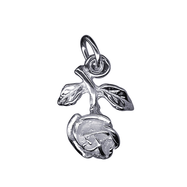 Sterling Silver Rose Charm Pendant