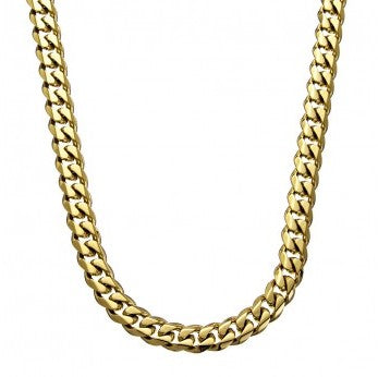 Stainless Steel Gold Plated Curb Chain 55cm