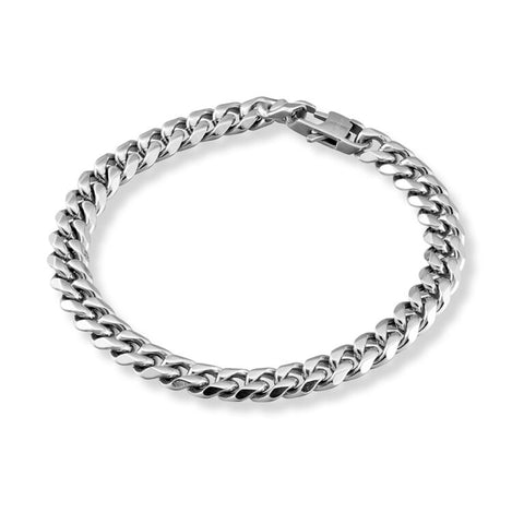 Stainless Steel Men’s Cuban Link Bracelet