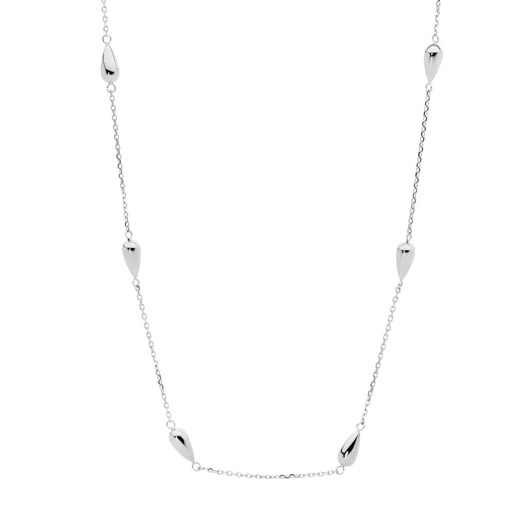 Stainless steel tear drops necklace 40+5cm