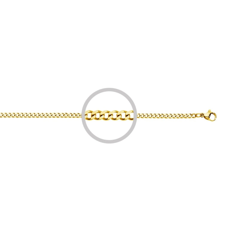 Stainless Steel Gold Plated Curb Chain