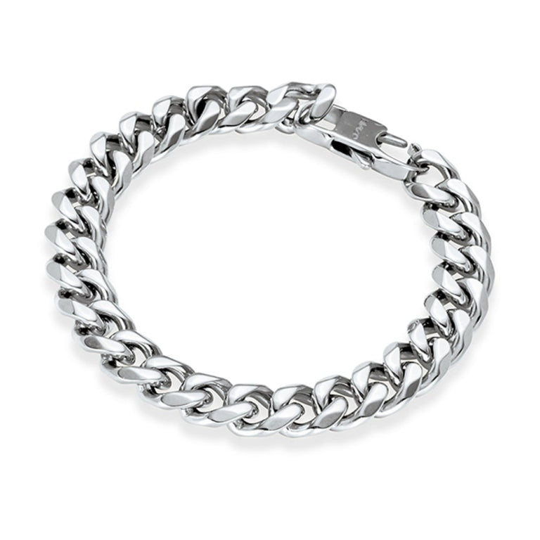 Blaze Stainless Steel Mens Curb Link Bracelet