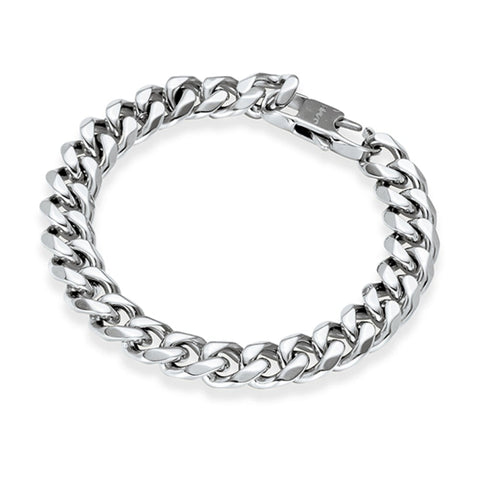 Stainless Steel Mens Curb Link Bracelet