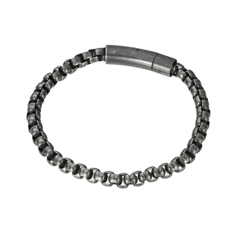 Gents Stainless Steel Black Link Bracelet