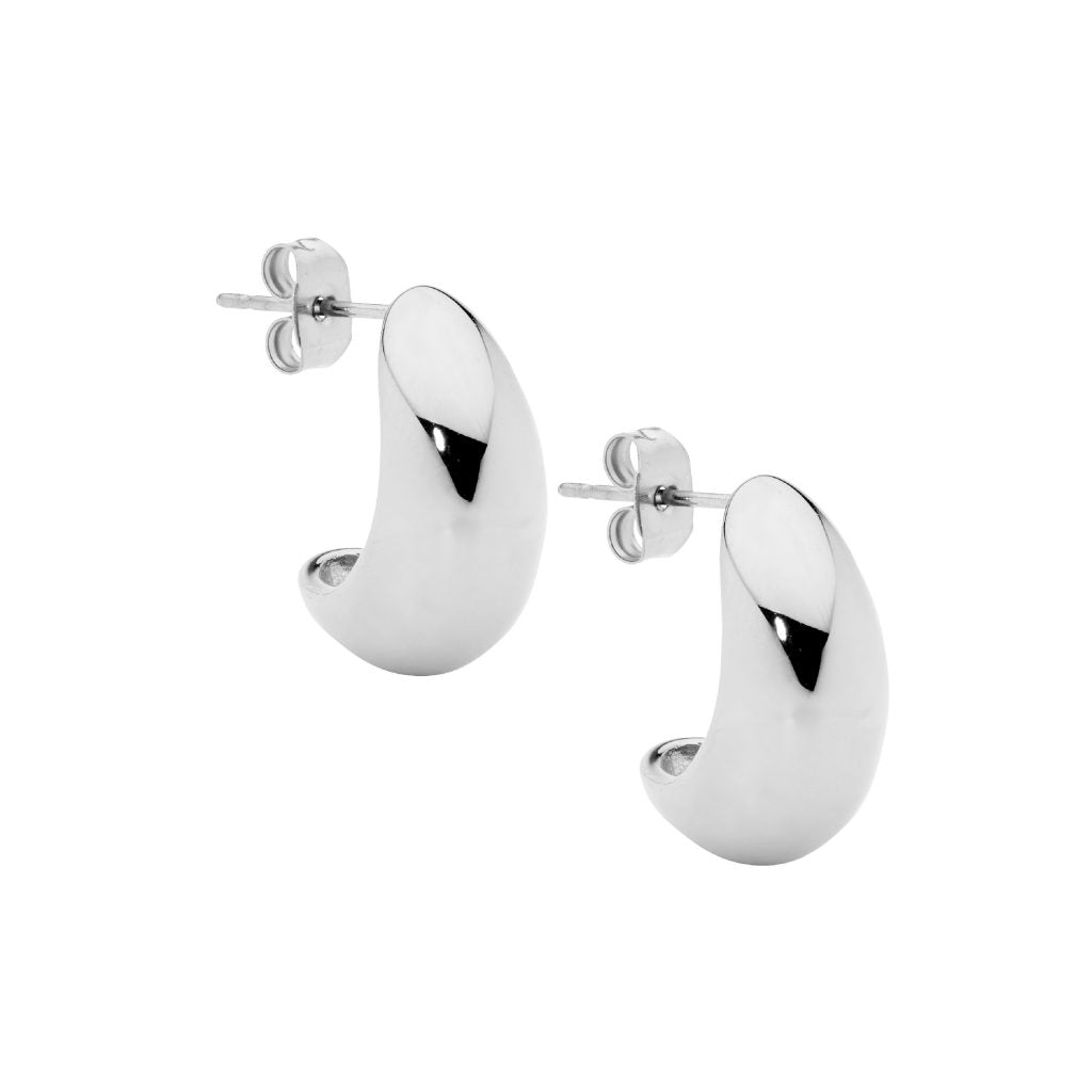 Stainless steel teardrop stud earrings