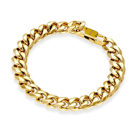 Blaze Stainless Steel Men’s Curb Link Bracelet