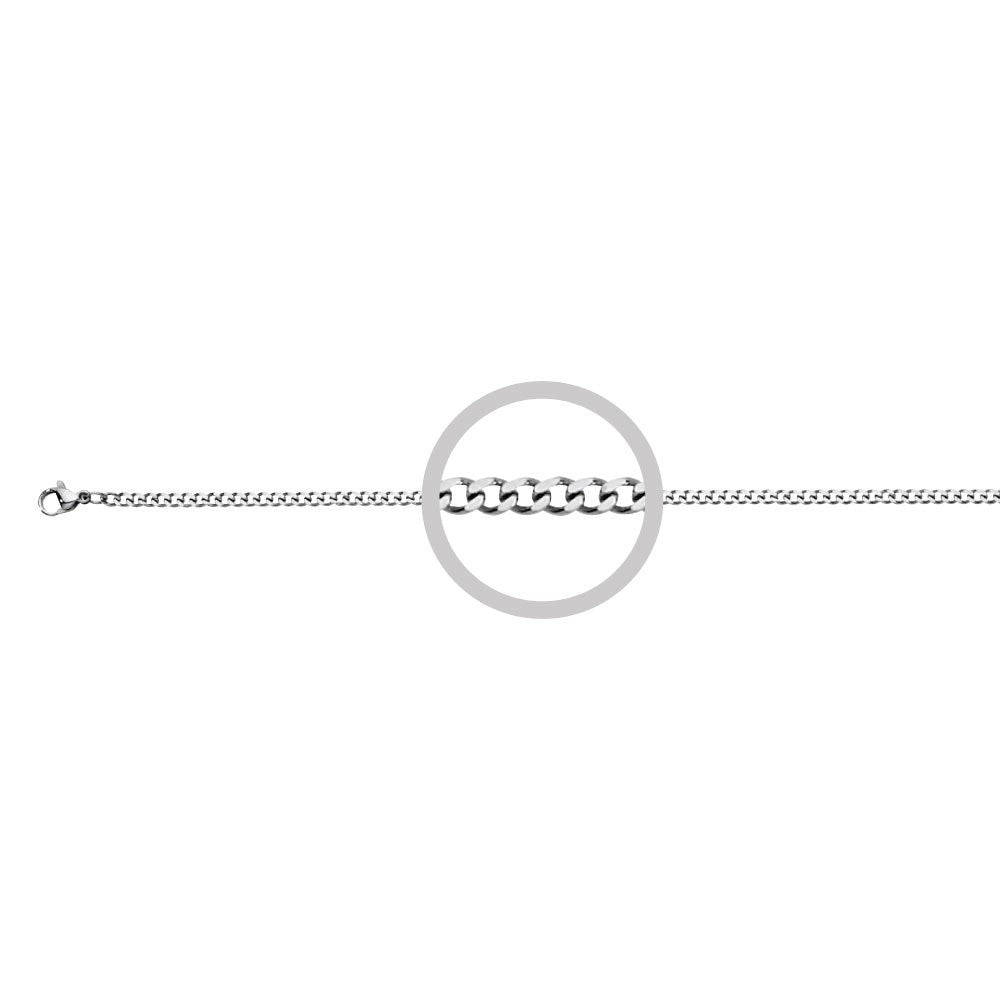 Mens Stainless Steel Curb Chain 60cm