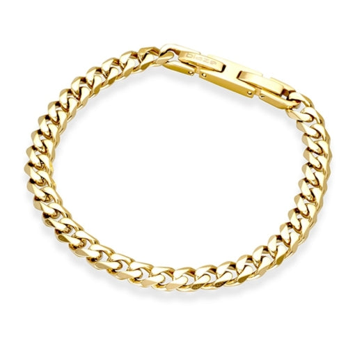 Blaze Gold Plated Mens Cuban Link Bracelet