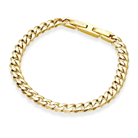 Blaze Gold Plated Mens Cuban Link Bracelet